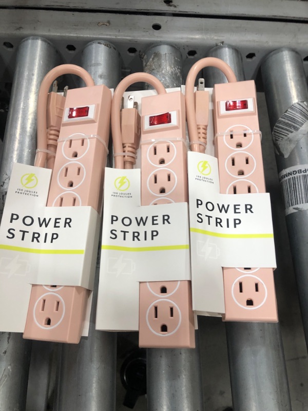 Photo 1 of 3 PACK*
PINK 6 OUTLET POWER STRIP 