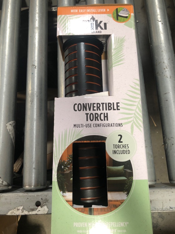 Photo 2 of 2pk Metal StepNStall Outdoor Torches - TIKI

