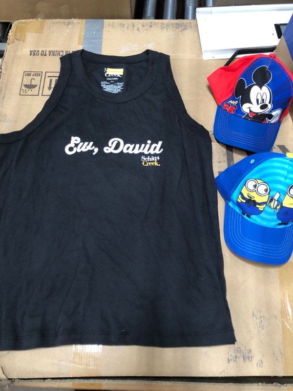 Photo 1 of BUNDLE, XXL TANK TOP, AND 2 KIDS HATS