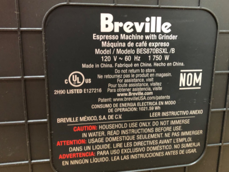 Photo 2 of Breville Barista Express Espresso Machine, Black Sesame, BES870BSXL
