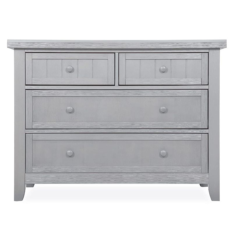 Photo 1 of ***PARTS ONLY*** Dream On Me Maple Double Dresser I Kids Bedroom Dresser I Four Drawers Dresser I Farmhouse Modern, Pebble Grey
