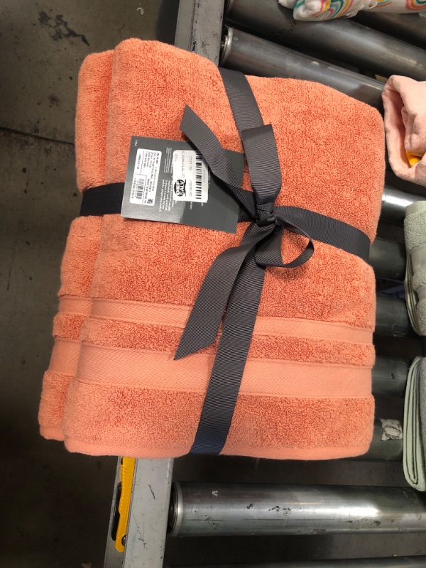 Photo 2 of 2pc Performance Bath Towel Set Coral - Threshold
