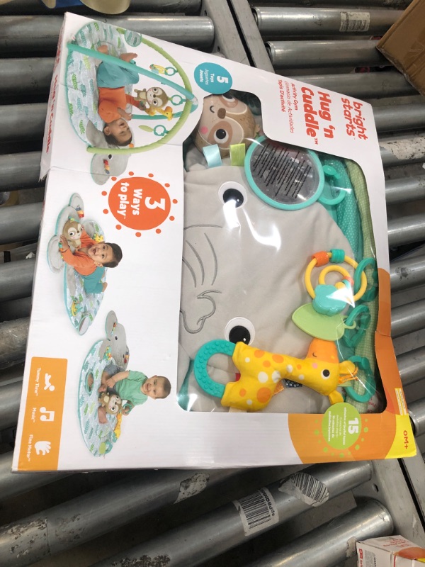 Photo 1 of Bright Starts Hug ‘n Cuddle Elephant Activity Baby Gym and Tummy Time Play Mat with Take-Along Toys, Newborn+ (1202030)
