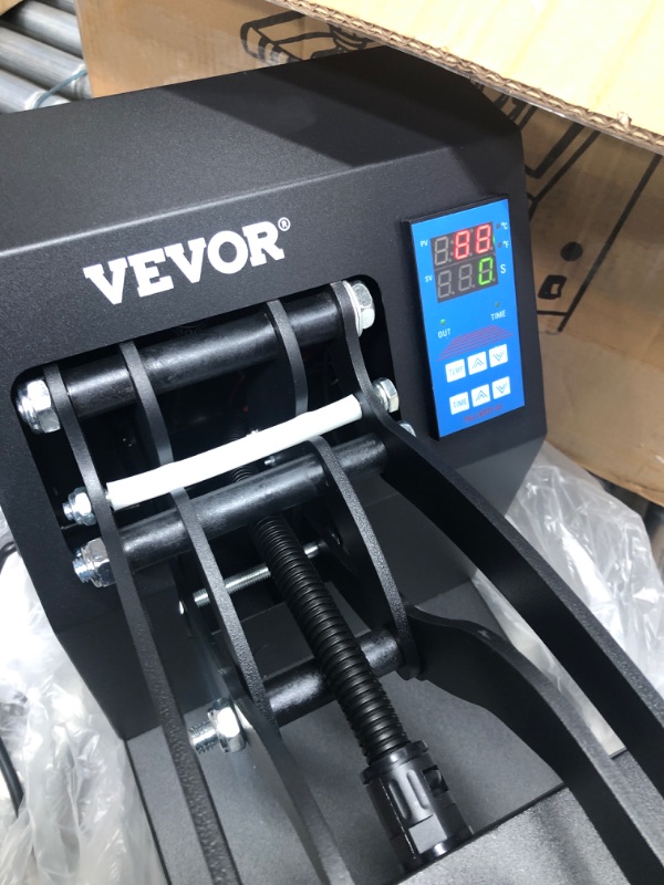 Photo 2 of *DAMAGED* VEVOR Heat Press 6x3.75Inch Curved Element Hat Press Clamshell Design Heat Press for Hats Rigid Steel Frame No Stick Digital LCD Timer and Temperature Control (6x3.75Inch Clamshell Design)