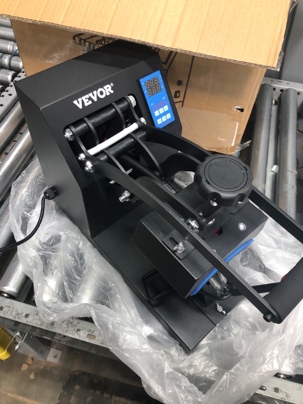 Photo 3 of *DAMAGED* VEVOR Heat Press 6x3.75Inch Curved Element Hat Press Clamshell Design Heat Press for Hats Rigid Steel Frame No Stick Digital LCD Timer and Temperature Control (6x3.75Inch Clamshell Design)