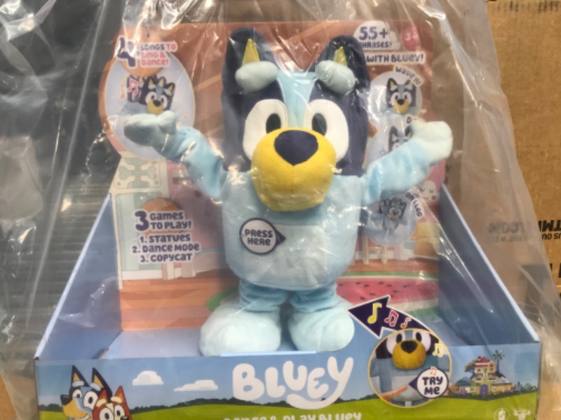 Photo 2 of Bluey Dance and Play 14" Animated Plush | Over 55 Phrases and Songs, Multicolor