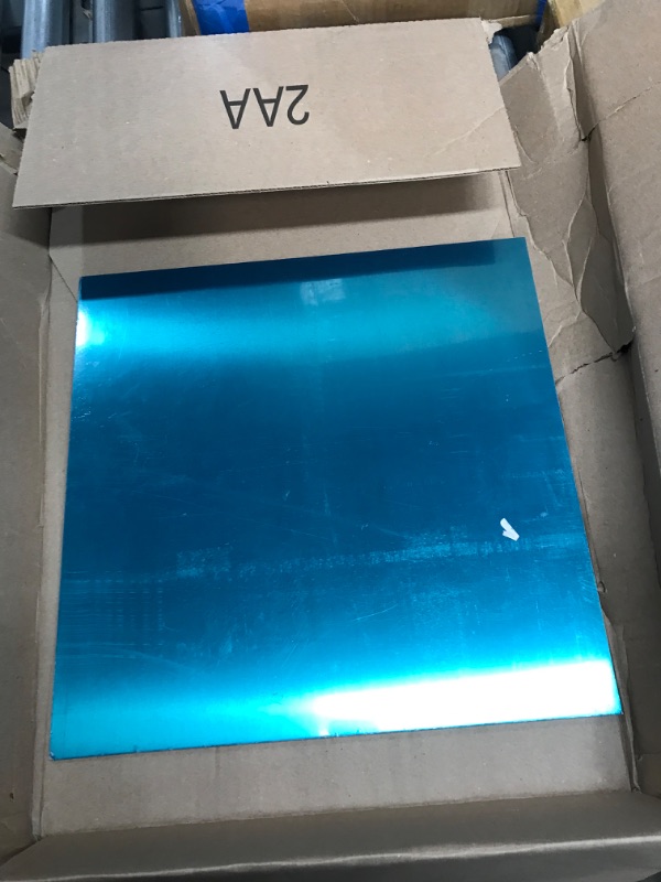 Photo 2 of 6061 T651 Aluminum Sheet Metal 15 x 15 x 1/8 (0.125") Inch Thickness Rectangle Metal Plate Covered with Protective Film, 3mm Aluminum Sheet Plate Flat Stock, Finely Polished and Deburred 1/8Inch 1