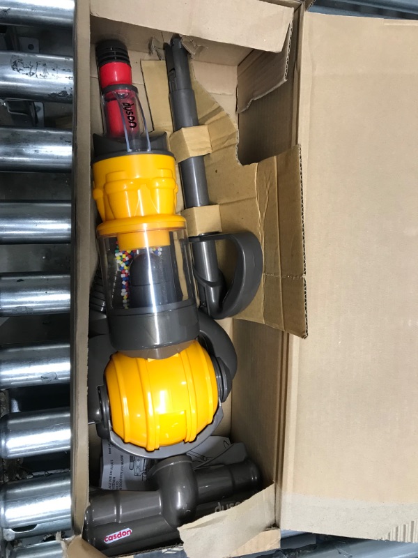 Photo 2 of Casdon Dyson Ball | Miniature Dyson Ball Replica For Children Aged 3+ | Features Working Suction To Add Excitement To Playtime Grey/Yellow