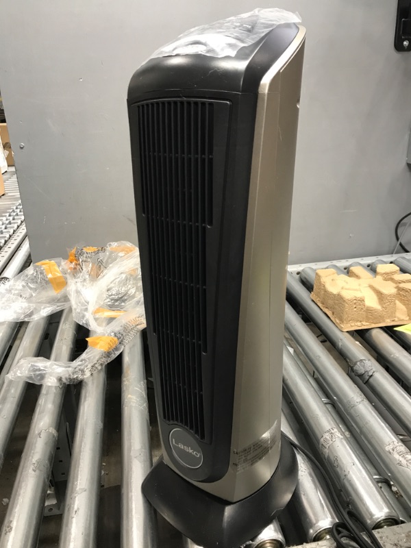 Photo 2 of (tested)Lasko Oscillating Ceramic Tower Space Heater for Home with Adjustable Thermostat, Timer and Remote Control, 22.5 Inches, Grey/Black, 1500W, 751320