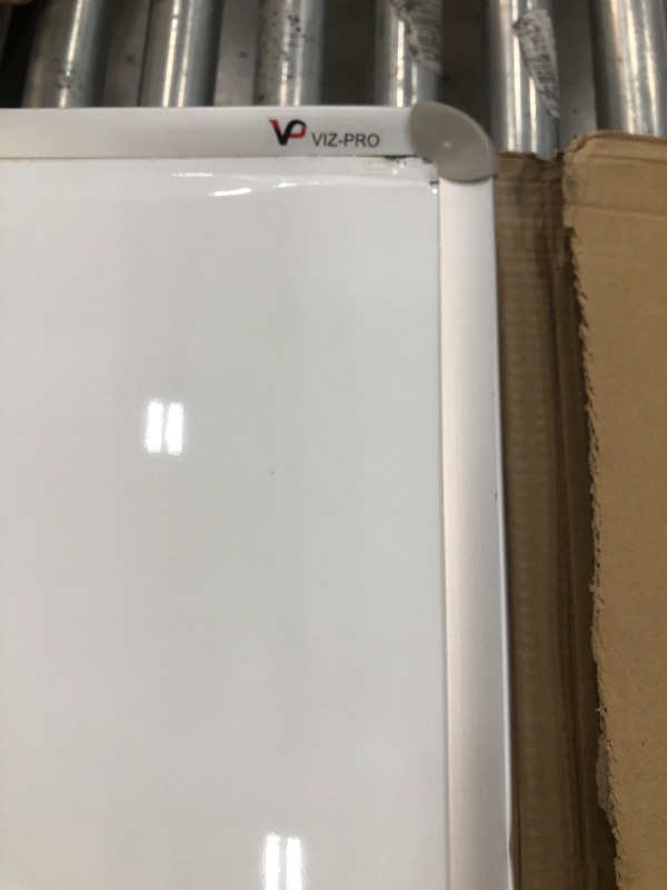 Photo 5 of **MISSING PARTS**MINOR DAMAGE** VIZ-PRO Double-Sided Magnetic Mobile Whiteboard, 48 x 36 Inches, Steel Stand 48x36 Inches Silver