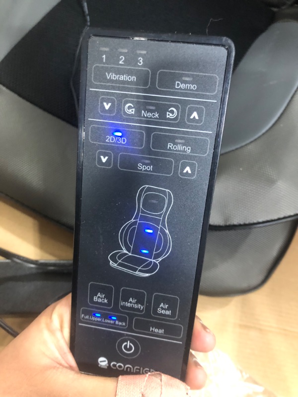 Photo 1 of Comfier Shiatsu Neck & Back Massager, 2D/3D Kneading Massage Chair Pad, APP Control, Chair Massager with Heat & Compression, Seat Massager for Neck and Back Pain Relief,Ideal Gifts Dark Gray(app)