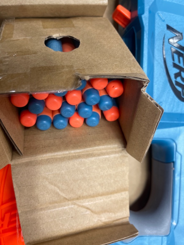 Photo 1 of NERF Elite 2.0 Motoblitz Blaster with Scope, Motorized 10-Dart Blasting, Airblitz 6 Darts, 22 Darts, Outdoor Toys for 8 Year Old Boys & Girls