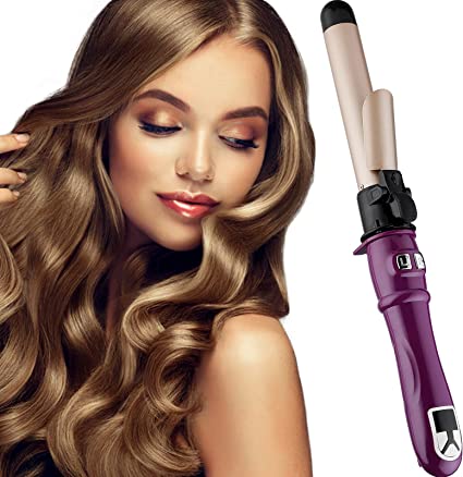 Photo 1 of Hair Curling Wands Auto Curling Irons Automatic Hair Curler 28mm Curl 1.1inch Curl Hair Waving Iron Hair Styling Iron Hair Crimper Hair Waver 30s Instant Heat Wand 110-220v (1.1"/28mm Curl, Purple)