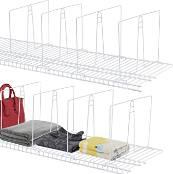 Photo 1 of 12" White Rack for Shelf Divider/ Storage Separate - 8 Packs 