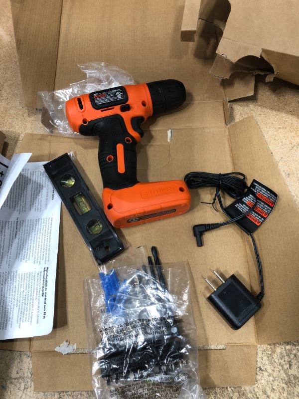 Photo 2 of BLACK+DECKER 8-Volt Max Lithium-Ion Cordless 3/8 in. Drill