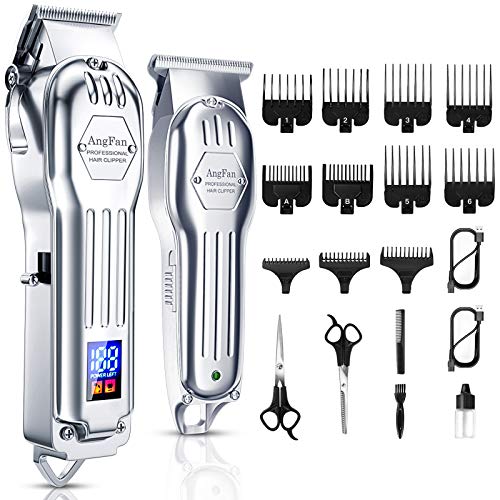 Photo 1 of AngFan Hair Clippers for Men Full Metal Cordless Close Cutting T-Blade Trimmer Kit