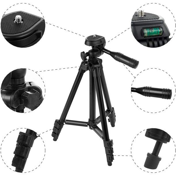 Photo 1 of Hitch Phone Tripod,Gopro Tripod 42 Inch 106cm Aluminum Lightweight Smartphone Tripod for iPhone/Samsung/Huawei Cellphone, Camera and Gopro