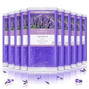 Photo 1 of KARITE Paraffin Wax Refills, 8 Pack Lavender Scented Paraffin Wax Beads Blocks for Paraffin Bath, Paraffin Wax Machine Refills for Hand Feet Dry Skin, Relieve Stiff Muscles and Pain, Deep Hydration