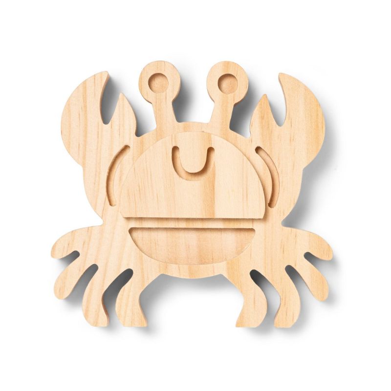 Photo 1 of 4 pack - Freestanding Wood Crab - Mondo Llama™
