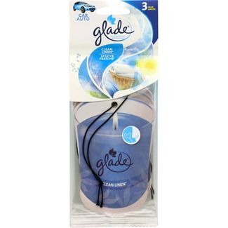 Photo 1 of 5 pack - Glade 3pk Car Hanging Paper Clean Linen Air Freshener

