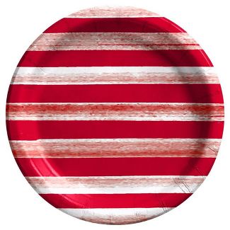 Photo 1 of  9 pack- 20ct Americana Appetizer/Snack Plate Stripes Red - Sun Squad™

