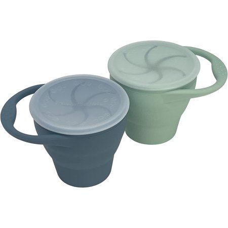 Photo 1 of BraveJusticeKidsCo. | Snack Attack Baby Snack Cup | 2 Pack | Collapsible Toddler Snack Cup