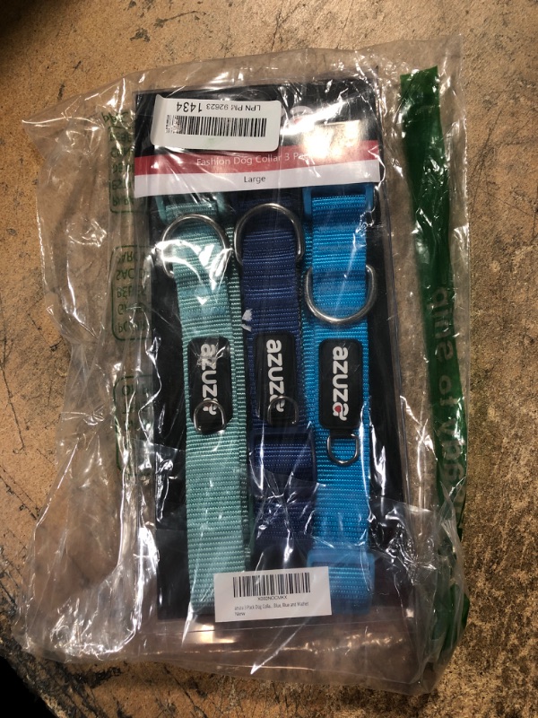 Photo 2 of azuza 3 Pack Dog Collars, Soft & Comfortable Dog Collars for Small, Medium and Large Dogs, 4 Sizes and 2 Patterns