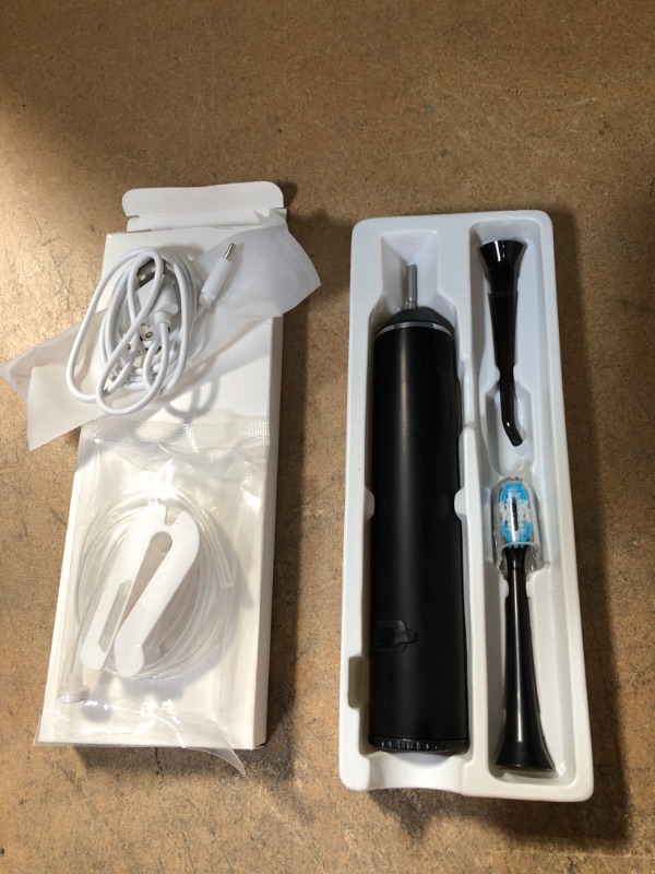 Photo 2 of FLOVES Rechargeable Electric Flossing Toothbrush, Tankless Sonic Toothbrush Water Flosser Combo, Cordless Teeth Cleaning Kit with 4 Brushing Modes for Sensitive Teeth, Portable for Travel and Home