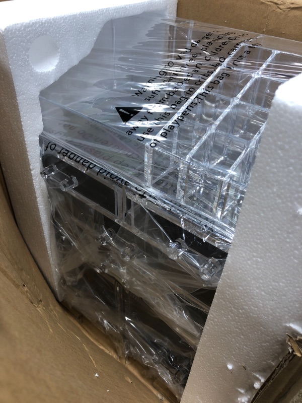 Photo 1 of Cq acrylic Clear Makeup Organizer And Storage Stackable Extra Large Skin Care Cosmetic Display Case With 6 Drawers Make up Stands For Hair Accessories Beauty Skincare Product Organizing