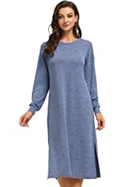 Photo 1 of long-sleeved LIGHT BLUE women's long nightgown plus sized XXL