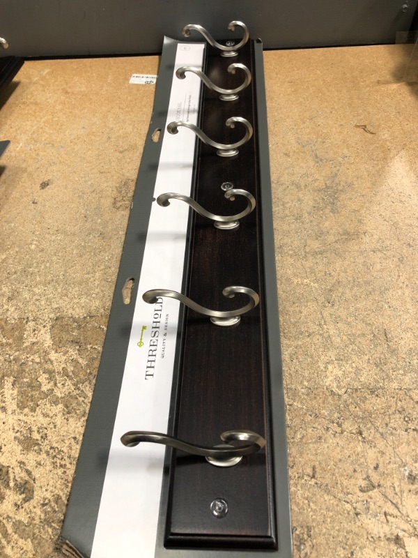 Photo 2 of 27" Scroll Hook Rack with 6 Scroll Hooks - Vintage Black/Vintage Nickel - Threshold