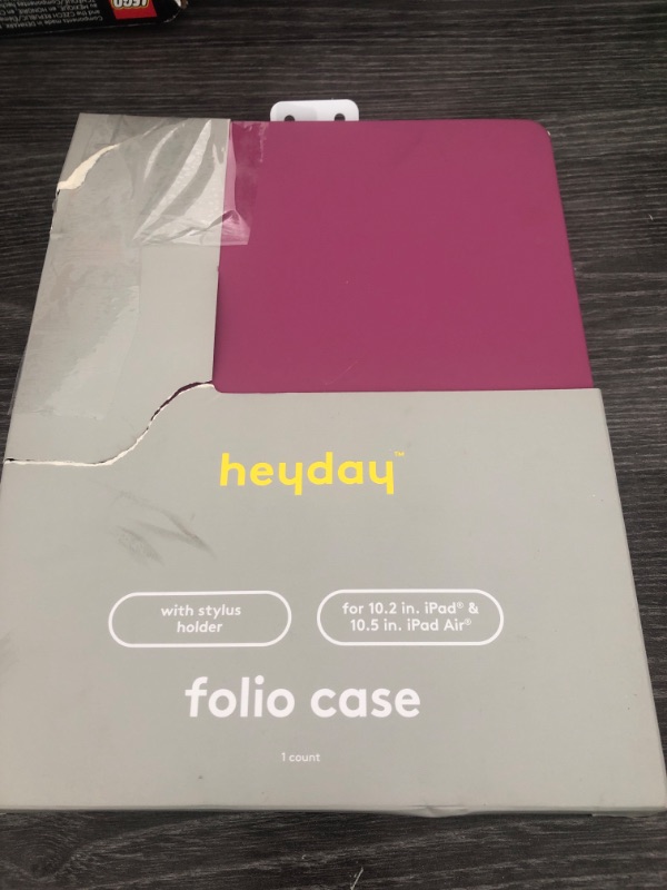 Photo 1 of Heyday Folio Case with Stylus Holder for iPad Air 10.2 in 10.5 in - Dusty Pink

