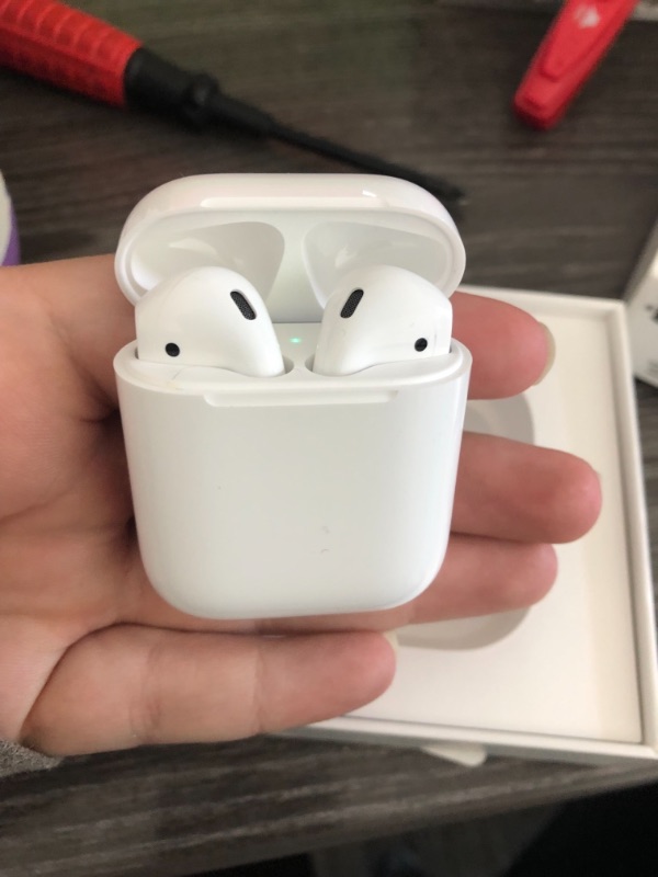 Photo 3 of Apple AirPods True Wireless Bluetooth Headphones (2nd Generation) with Charging Case

