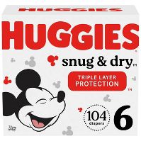 Photo 1 of Huggies Snug & Dry Baby Disposable Diapers – size 6 - 104 ct

