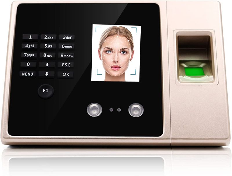 Photo 1 of Time Clocks for Employees Small Business with Face Recognition,Finger Scan,Password in One,Biometric Fingerprint Time Attendance Machine Automatic in and Out,Offline Intelligent Terminal Clock Machine
