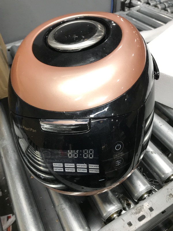 Photo 2 of ***TESTED POWERS ON; NO LINER PAN*** YJINGRUI Commercial Fully Automatic Pearl Pot Pearl Tapioca Cooker Pearl Maker 5L for Boba Tea & Bubble Tea & Milk Tea Touchscreen 110V