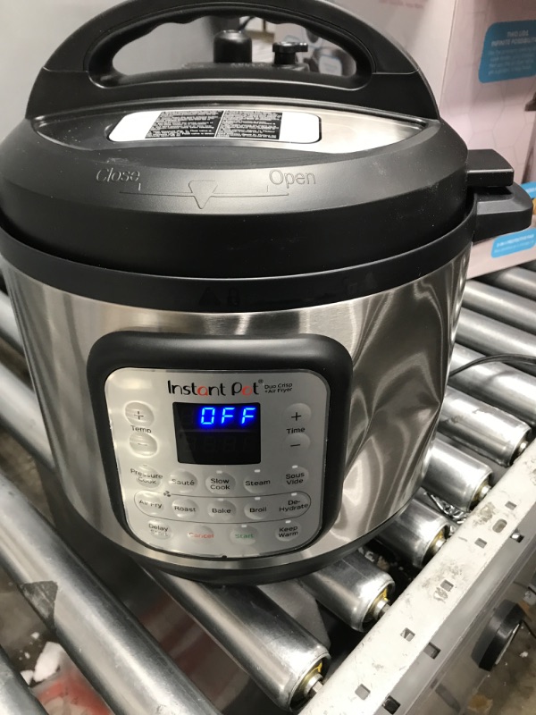 Photo 2 of ***FACTORY SEALED, TESTED POWERS ON*** Instant Pot 8 qt 11-in-1 Air Fryer Duo Crisp + Electric Pressure 