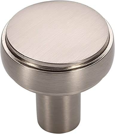 Photo 1 of Alzassbg 10 Pack Brushed Satin Nickel Cabinet Knobs, 1-1/4 Inch(31mm) Diameter Cabinet Hardware Round Flat Knobs for Cupboard and Drawer AL6019BSN
