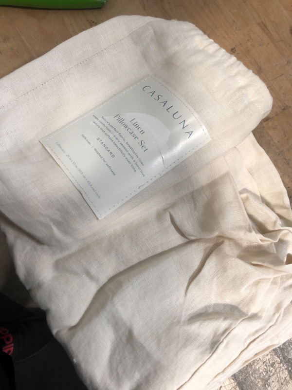 Photo 2 of  Washed Linen Solid Pillowcase Set - Casaluna
