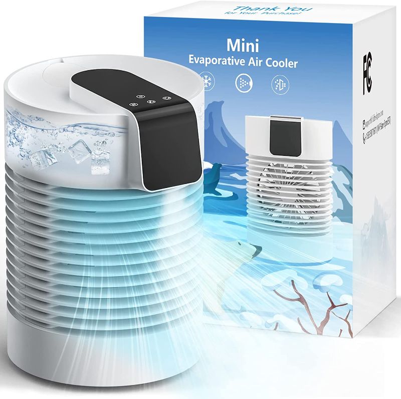 Photo 1 of Mini Portable Air Conditioner, 9" Personal Air Cooler & Humidifier