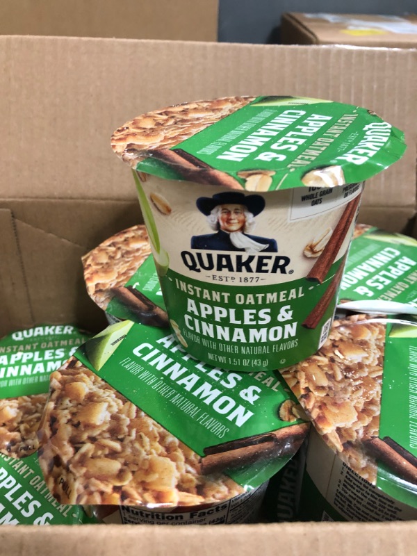 Photo 3 of 12 Pack Quaker Instant Oatmeal Apple Cinnamon, 1.51 Ounce
Best Use By 03/2023