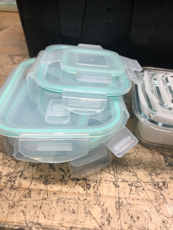 Photo 4 of 8 Pack Glass Food Storage Containers with Lids