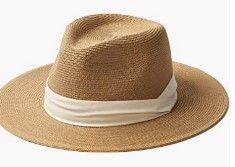 Photo 1 of FURTALK Panama Wide Brim Fedora Sun Hat Khaki/White Large 