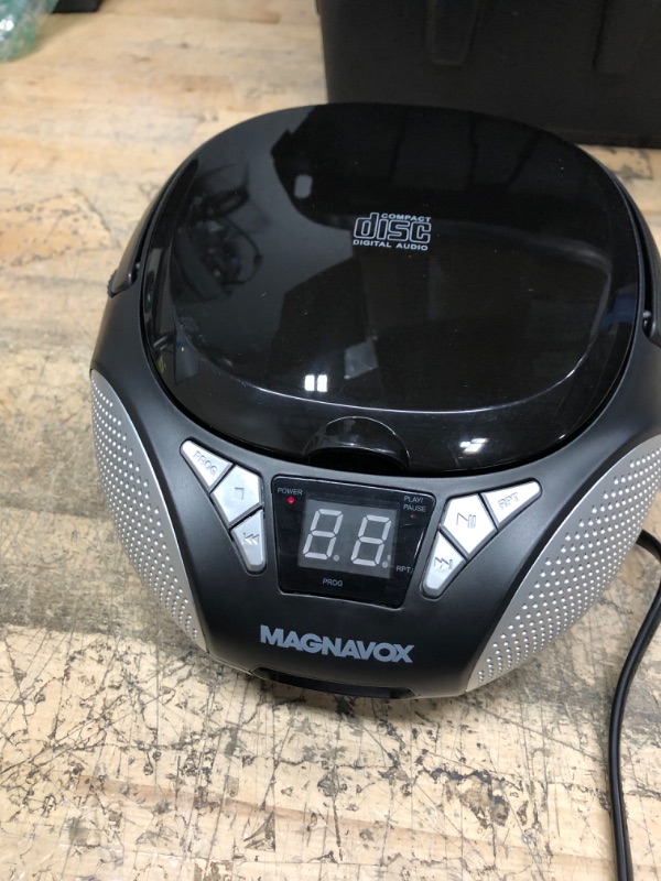 Photo 5 of Magnavox Portable Top Loading CD Boombox with AM/FM Stereo Radio in Black