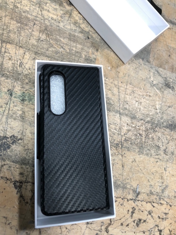 Photo 2 of CENMASO Aramid Fiber Case for Samsung Galaxy Z Fold 3 Black 