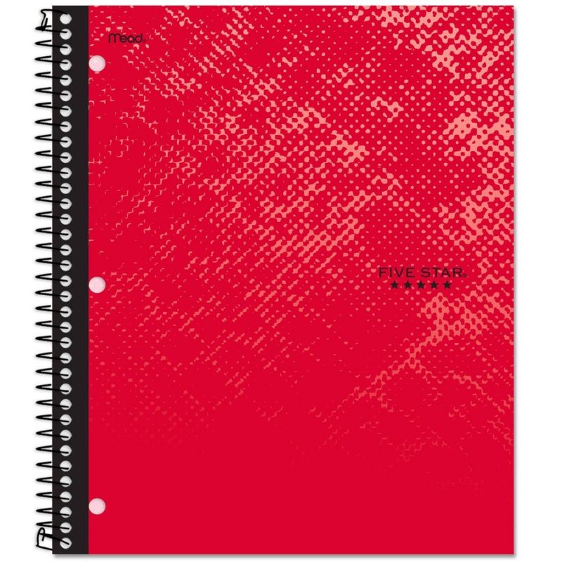 Photo 1 of bundle of 4---Five Star 1 Subject College Ruled Spiral Notebook Red
