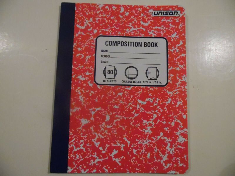 Photo 1 of 6    ASSORTED COLORS   Unison Composition/Notebook 80 Sheets College