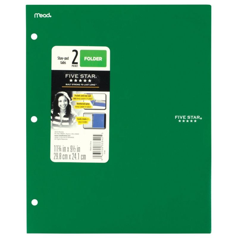 Photo 1 of BUNDLE OF 20---Five Star 2 Pocket Plastic Folder
