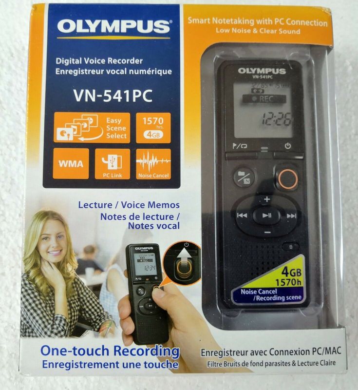 Photo 1 of NEW Olympus VN-541PC 4GB Digital Voice Recorder - Black / BRAND NEW !!!
