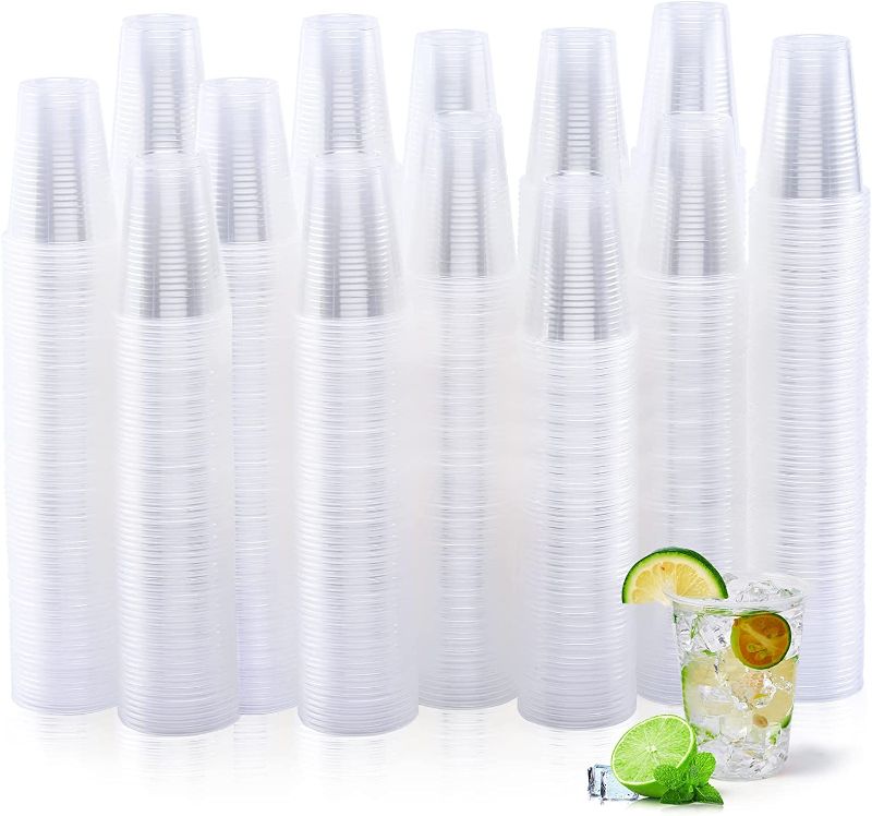 Photo 1 of 1000Pack 9 oz Clear Plastic Cups,Cold Party Drinking Cups,Transparent Plastic Cups Bulk, Disposable Cups for Birthday Parties, Picnics, Ceremonies, and Weddings
